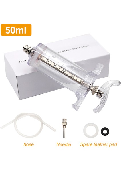 50ML ve Iğne Stili ml Ayarlanabilir Papağan Besleme Şırınga Iğne ve Hortum Yavru Kuş Besleme El ile Beslenen Göğüs Yemleri Kuş Malzemeleri (Yurt Dışından)