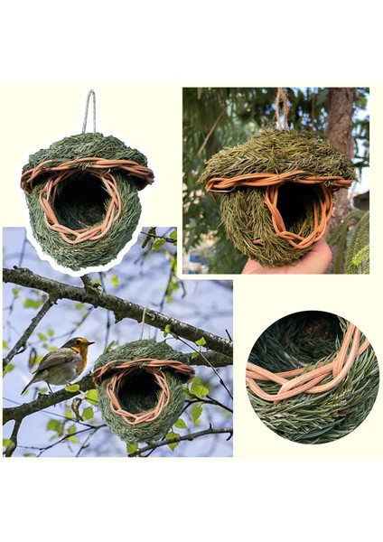 F 1 Bilgisayar Stili Ahşap Kuş Evi Asma Halatlı Bahçe Süsü Kırlar Açık Alan Kuş Evi El Işi Kuş Yuvaları (Yurt Dışından)