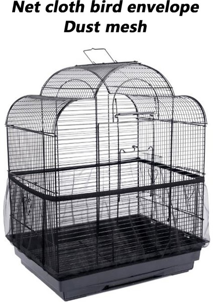 Beyaz Stil L Beden Naylon Mesh Alıcı Tohum Kuş Papağan Kapağı Yumuşak Kolay Temizlik Naylon Havalı Kumaş Mesh Kuş Kafesi Kapak Tutucu Kuş Malzemeleri (Yurt Dışından) modelleri