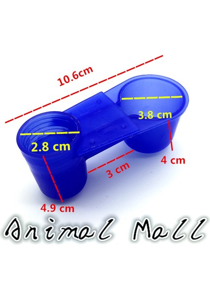 Mavi Stil M Beden Kuşlar Içme Kabı 2.8 cm Bıldırcın Suluğu Mavi Su Içme Kuş Ekipmanları (Yurt Dışından) modelleri