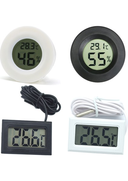 Tel Siyah Stili ile Sürüngen Kaplumbağa Terraryum Akvaryum Tank Aksesuarları Sıcaklık Nem Için Yüksek Hassas Dijital Termometre Higrometre Meter (Yurt Dışından)