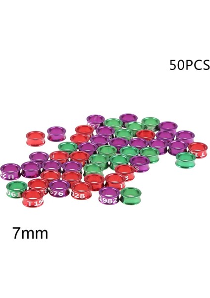 No.7 Tarzı Karışık Renk Kuş Ayak Halka Bantları Güvercin Güvercin Civciv Bantam Bıldırcın Muhabbet Kuşları Küçük Işaret Klipsi - Ayağa Takılır Halkalar (Yurt Dışından)