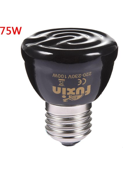 C Stili Yeni 25W 50W 75W 100W E27 Pet Isıtma Lambası Siyah Kızılötesi Seramik Yayıcı Isı Işık Ampulü Pet Yavruluk Sürüngen Lambası (Yurt Dışından)