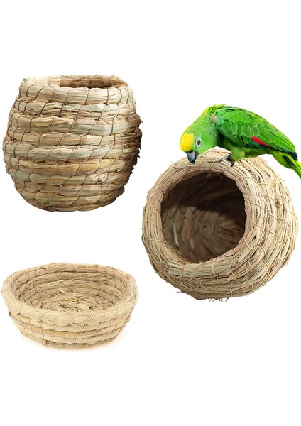 8cm x 11CM Stili Doğal Lif Hasır Kuş Yuvası Kuş Kafesi Papağan Dinlenme Üreme Yeri El Yapımı Sıcak Evcil Hayvan Yatak Odası Kanaryalar Güvercin Güvercin Için (Yurt Dışından) fiyatları