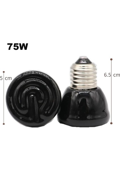75W Tip A Stili Mini Evcil Sürüngen Kızılötesi Seramik Isıtma Lambası 220V Isı Emici Işık Ampulü 50W 75W 100W E27 Kaplumbağa Isıtma Ampulleri (Yurt Dışından)