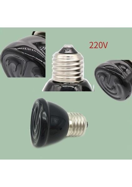 75W Tip A Stili Mini Evcil Sürüngen Kızılötesi Seramik Isıtma Lambası 220V Isı Emici Işık Ampulü 50W 75W 100W E27 Kaplumbağa Isıtma Ampulleri (Yurt Dışından)
