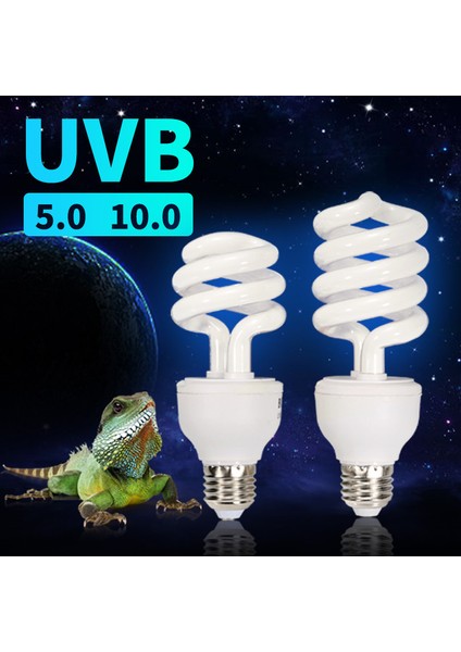 220V 13W 5.0 Tarzı Kaplumbağa Kertenkele Yılan Iguanalar Için Sürüngen Uvb Lamba Ampulü Isı Kalsiyum Lamba Ampulü Enerji Tasarrufu Işık Sürüngen Succulent E27 (Yurt Dışından) fiyatları