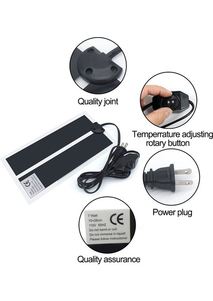 14W 110V Abd Fiş Tarzı Evcil Isıtma Ped Kertenkele Elektrikli Battaniye Sıcak Ayarlanabilir Sıcaklık Kontrol Cihazı Inkübatör Mat Araçları Euus Fişi (Yurt Dışından) indirimleri