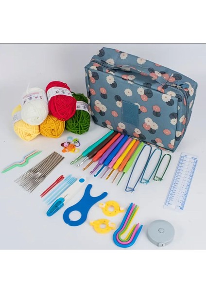 Yeni Başlayanlar Için Tığ Başlangıç Seti, Iplik, Iğne ve Çanta ile Komple, Kendin Yap Örgü Kiti fırsatları