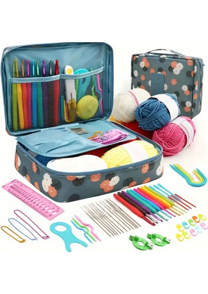 Yeni Başlayanlar Için Tığ Başlangıç Seti, Iplik, Iğne ve Çanta ile Komple, Kendin Yap Örgü Kiti indirimleri