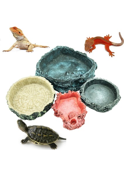 Doku Stili Sürüngen Evcil Hayvan Kaplumbağa Içme Kabı Sürünme Kabı Süsleme Yılan Malzemeleri Kaplumbağa Aksesuarları (Yurt Dışından) fiyatları