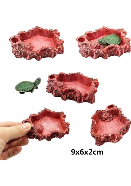 Doku Stili Sürüngen Evcil Hayvan Kaplumbağa Içme Kabı Sürünme Kabı Süsleme Yılan Malzemeleri Kaplumbağa Aksesuarları (Yurt Dışından) indirimleri