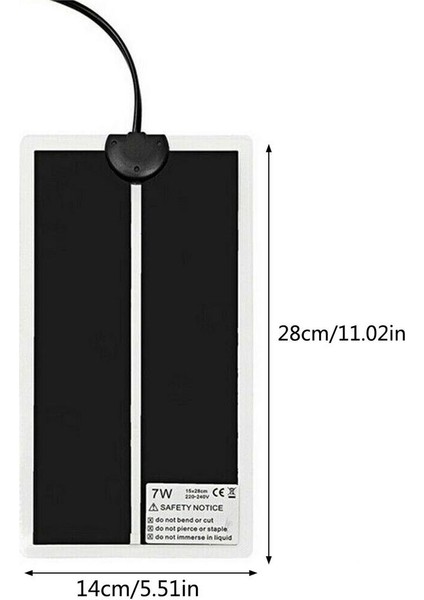 02 7W Au Stili Terraryum Sürüngen Isı Matı Elektrikli Kedi Köpek Isıtma Matı Tırmanma Evcil Hayvan Sürüngen Isıtma Sıcak Paspas Sıcaklık Kontrol Matı (Yurt Dışından)