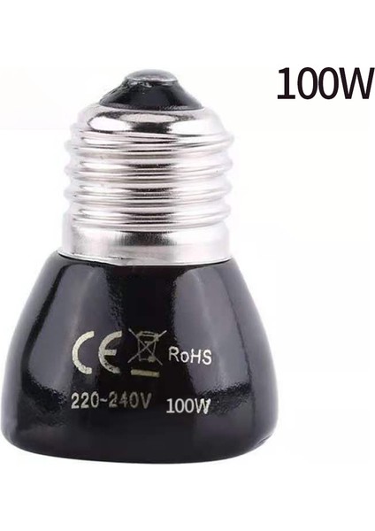 100W Tarzı 60X60 220V Uzak Kızılötesi Isıtma Lambası Siyah Seramik E27 Pet Isıtıcı Ampul Tavuk Kaplumbağa Kertenkele Sürüngen Işık (Yurt Dışından)