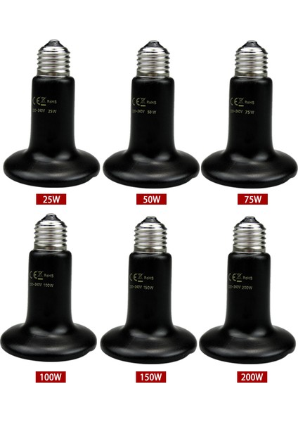 150W Tarzı Seramik Isıtıcı Isı Lambası Ampulü Evcil Hayvan Isıtma Işığı Kertenkele Hayvanlar Isıtıcı Yavru Kuluçka Makinesi Seramik Isıtıcı (Yurt Dışından)