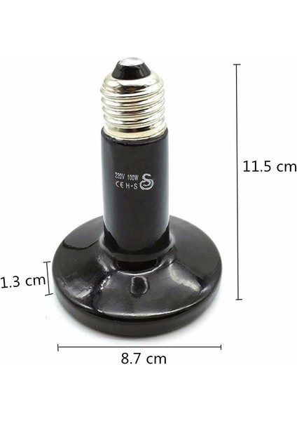 50W Tarzı V Seramik Isı Lambası Emitter Isıtıcı Evcil Hayvan Sürüngen Çiftlik Hayvanı Kümes Isı Üretme Işığı (Yurt Dışından) modelleri
