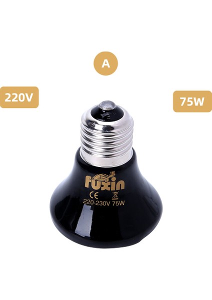 220V 75W Tarzı E27 Pet Isıtma Lambası Mini Kızılötesi Seramik Isıtıcı Ampul Kertenkele Isıtma Işığı Kutusu Isıtıcı Işık Ampulleri (Yurt Dışından)