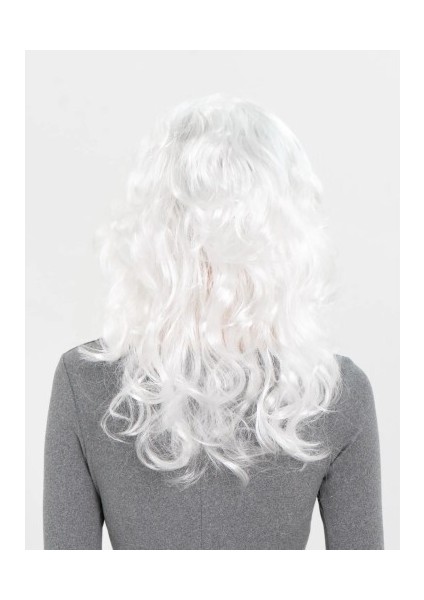 Beyaz Renk Kahküllü Dalgalı Uzun Parti Peruğu fiyatları