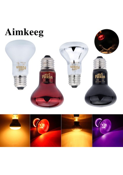 Gümüş 25W Tarzı Sürüngen Lambası Minik Evcil Isıtma Lambası E27 Uv Gündüz Gece Amfibi Kaplumbağa Yılan Lambası Isıtma Sürüngen Ampul Işık Ac (Yurt Dışından)