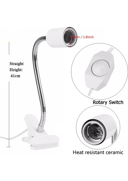 75W Ampul Tarzı Akvaryum Kaplumbağa Uva Uvb Aydınlatma Lambası Tutucu E27 Klipsli Reptil Kertenkele Yılan Seramik Lamba Tutucu (Yurt Dışından) indirimleri