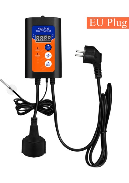 Ab Fiş Tarzı Isı Mat Termostat Dijital Sıcaklık Kontrol Cihazı Hassas Sıcaklık Kontrolü Hidroponik Bitkiler Tohum Çimlendirme Sürüngenler Için - E-Ticaret Ürünü (Yurt Dışından)
