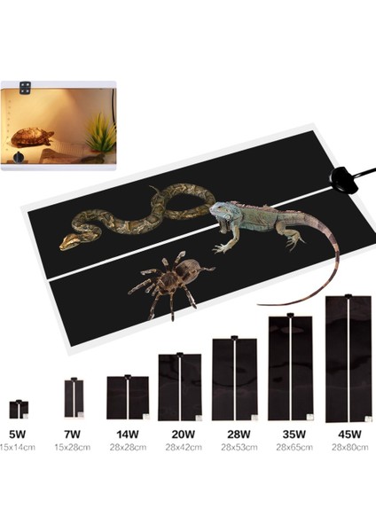 5W Tarzı Terraryum Sürüngenler Isı Matı Tırmanma Evcil Isıtma Sıcak Pedleri Ayarlanabilir Sıcaklık Kontrol Cihazı Matlar Sürüngen Malzemeleri (Yurt Dışından) modelleri