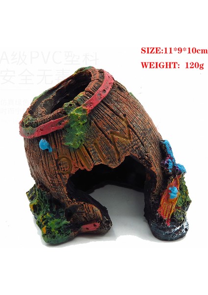 A6 Stili Sürüngen Saklanma Mağarası Kertenkele Yılan Kaplumbağa Gizlenme Dinlenme Mağarası Sürüngenler Evi Güneşlenme Saklanma Habitatı Akvaryum Peyzaj Terraryum Dekorasyonu (Yurt Dışından)