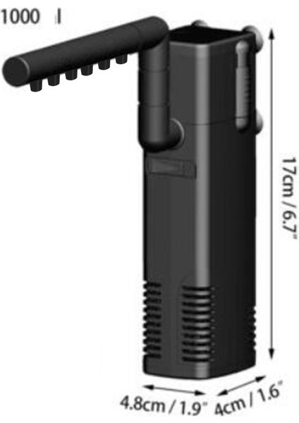 AP-600L Stili Siyah Apl Akvaryum Iç Filtre Daldırma Filtresi Balık Tankı Suda Sprey Akışı Biyolojik Artı Güç Filtre Pompası (Yurt Dışından)