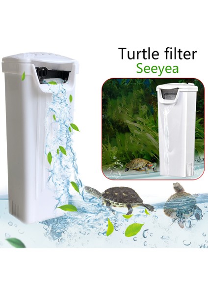 Kaplumbağa Filtre Stili Akvaryum Filtre Pompası Sulu Kaplumbağa Akvaryumu Düşük Seviye Şelale Filtresi Oksijen Pompası Sürüngen Filtresi Malzemeleri Pet Aksesuarları Seeyea (Yurt Dışından) fiyatları