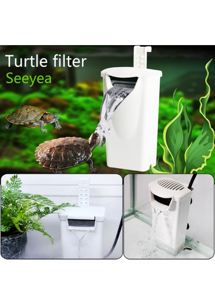 Kaplumbağa Filtre Stili Akvaryum Filtre Pompası Sulu Kaplumbağa Akvaryumu Düşük Seviye Şelale Filtresi Oksijen Pompası Sürüngen Filtresi Malzemeleri Pet Aksesuarları Seeyea (Yurt Dışından) modelleri
