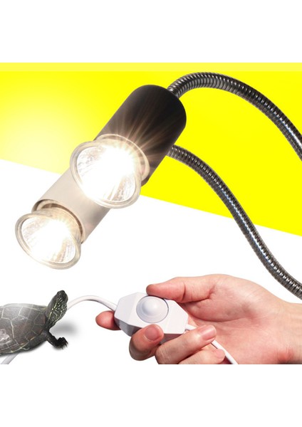 50W ve Siyah Tutucu Stili 110V Uva+Uvb 3.0 Sürüngen Lamba Seti Klipsli Lamba Tutucu Ampul Termometre Higrometre Kaplumbağa Kaplumbağalar Kertenkele Isıtma Işığı (Yurt Dışından) modelleri