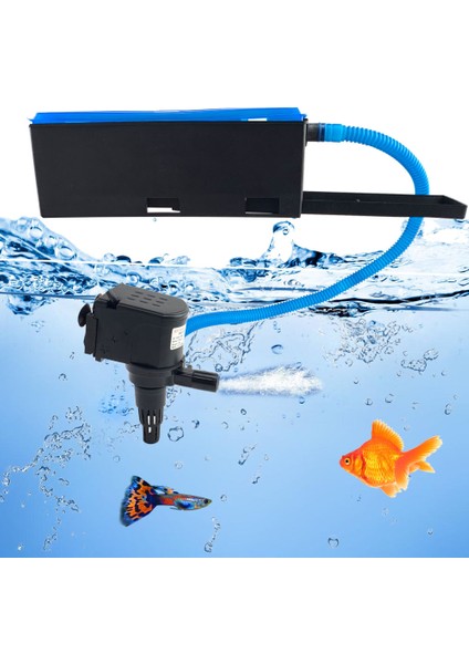 12W Tarzı Ab Pulg Sessiz Akvaryum Filtresi Dış Filtre Balık Tankı Filtresi Akvaryum Sünger Biyokimyasal Kutusu Üst Filtre Oksijen Balık Akvaryum Aksesuarları (Yurt Dışından)