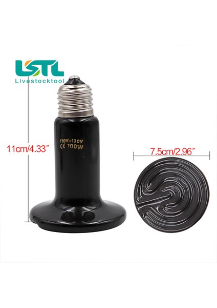 150W 2 Adet Stil Sürüngen Isıtma Lambası Kızılötesi Seramik Isıtıcı Isı Lambaları Evcil Hayvan Yavrulayıcı Sürüngen Lambası (Yurt Dışından) indirimleri