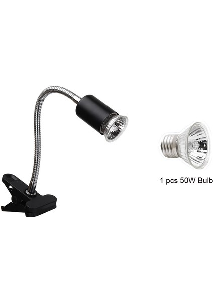 WGD-C02W-220V-50W Stili Sürüngen Lambası Klipli Ampul Uvb Lamba Tutucu Kaplumbağa Terraryumu Kaplumbağalar Isıtma Lambası Kiti (Yurt Dışından)