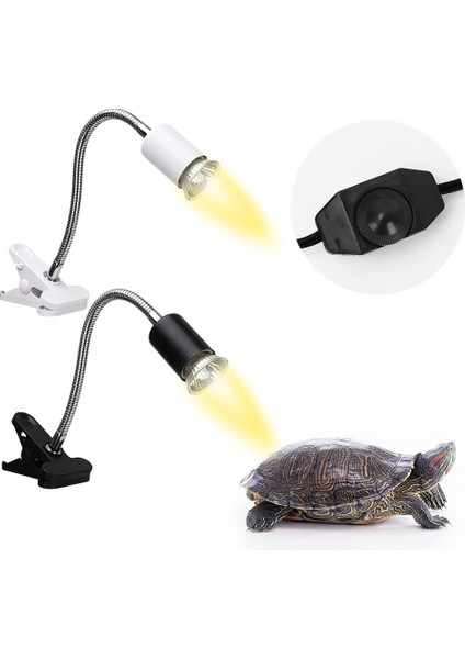 WGD-C02W-220V-50W Stili Sürüngen Lambası Klipli Ampul Uvb Lamba Tutucu Kaplumbağa Terraryumu Kaplumbağalar Isıtma Lambası Kiti (Yurt Dışından)