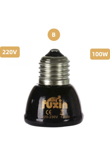 B 220V 100W Tarzı Evcil Isıtma Seramik Lambası E27 25W 50W 75W 100W 220V Kızılötesi Sürüngen Isıtma Ampulü Kaplumbağa Isıtma Işığı Tavuk Kuluçka Sıcak Tutucu Ampuller (Yurt Dışından)