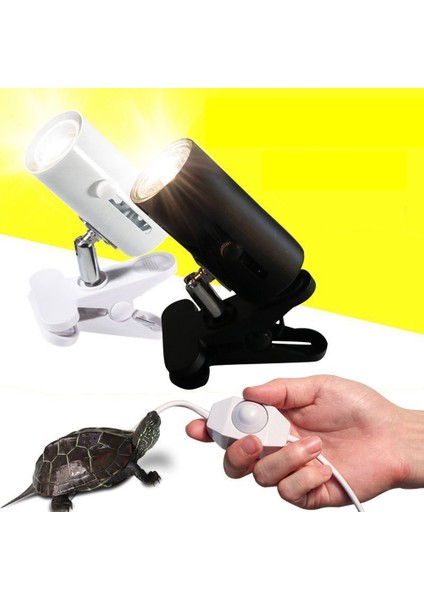 Siyah ve 50W Lamba Stili 220V Uv Isıtma Lambası Seti Kaplumbağalar Kertenkele Aydınlatma Sürüngen Lambası Kiti Klipsli Seramik Işık Tutucu Kaplumbağa Güneşlenme Uva+Uvb 3.0 (Yurt Dışından)