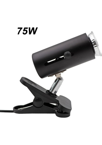 Siyah Tutucu ve 75W Stili 220V Evcil Hayvan Sürüngen Isı Lambası Uva+Uvb 3.0 Kiti ile Klipsli Seramik Işıklar Tutucu Uva Isıtma Lambası Seti Kaplumbağalar Kertenkeleler Aydınlatma (Yurt Dışından)