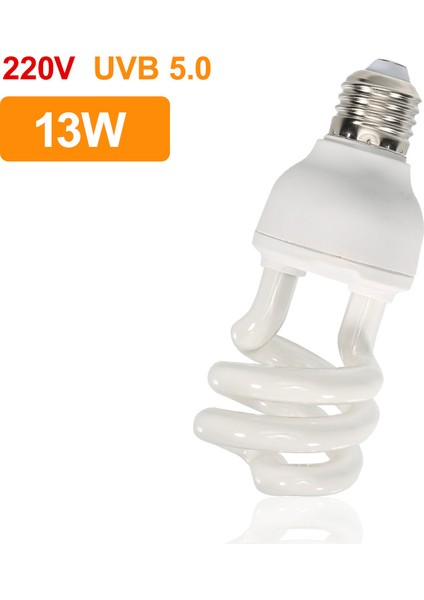 220V 13W 5.0 Tarzı Kaplumbağa Kertenkele Yılan Iguanalar Için Sürüngen Uvb Lamba Ampulü Isı Kalsiyum Lamba Ampulü Enerji Tasarrufu Işık Sürüngen Succulent E27 (Yurt Dışından)