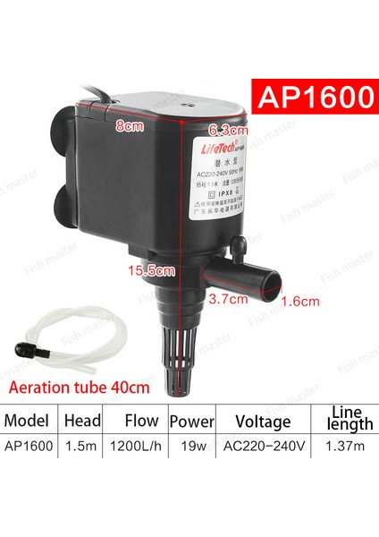 AP-1600 Stili Au Adaptör Fişi Jebo Lıfetech Üçü Bir Arada Daldırma Pompası - Lifetech A Ap Daldırma Pompası Lifetech Apl Buz Makinesi Pompası (Yurt Dışından)