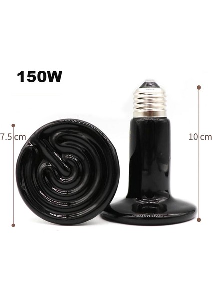 150W B Tipi Stili Mini Evcil Sürüngen Kızılötesi Seramik Isıtma Lambası 220V Isı Emici Işık Ampulü 50W 75W 100W E27 Kaplumbağa Isıtma Ampulleri (Yurt Dışından)