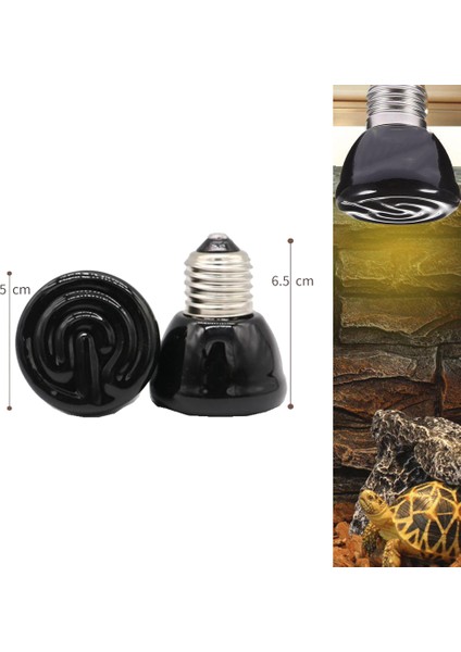 150W B Tipi Stili Mini Evcil Sürüngen Kızılötesi Seramik Isıtma Lambası 220V Isı Emici Işık Ampulü 50W 75W 100W E27 Kaplumbağa Isıtma Ampulleri (Yurt Dışından)