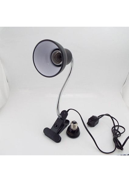 100W Ab Tarzı 50W 75W 100W Mini Evcil Hayvan Sürüngen Isı Lambası Kiti Kelepçeli Işıklar E27 Soket Tutucu Isıtma Lambası Seti Kaplumbağalar Güneşlenme Aydınlatma (Yurt Dışından)