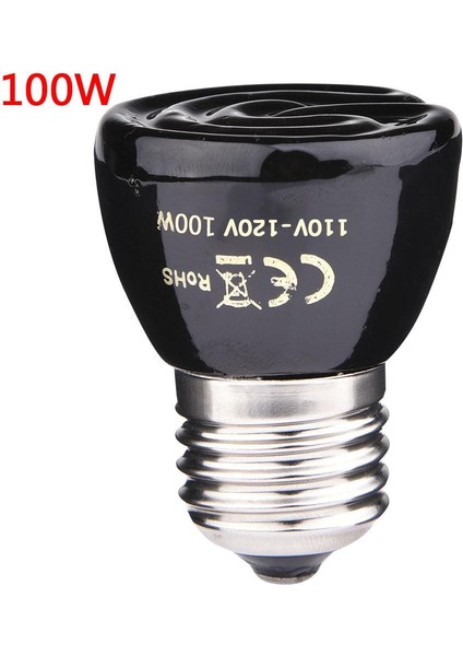 100W Tarzı 25W 50W 75W 100W E27 Siyah Kızıl Seramik Isıtıcı Ampul Kediler Kaplama Tavuklar Sürüngen Lambası (Yurt Dışından)