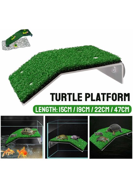 L Tarzı Akvaryum Dekor Kaplumbağa Güneşlenme Platformu Akrilik Kaplumbağa Adası Akvaryumlar Yosun Tırmanma Kurutma Güneşlenme Terası Simüle Çim (Yurt Dışından) fırsatları