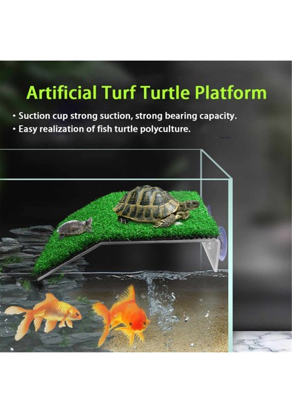 L Tarzı Akvaryum Dekor Kaplumbağa Güneşlenme Platformu Akrilik Kaplumbağa Adası Akvaryumlar Yosun Tırmanma Kurutma Güneşlenme Terası Simüle Çim (Yurt Dışından) indirimleri
