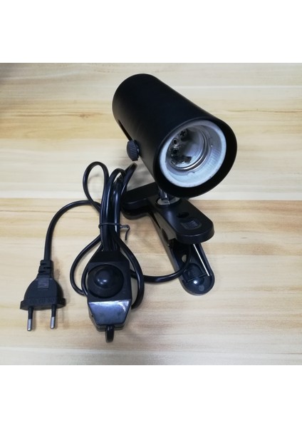 Siyah ve 75W Lamba Stili Kaplama Seramik Işık Tutuculu Kaplumbağa Güneşlenme Uv Isıtma Lambası Seti Sürüngen Lambası Kiti 220V (Yurt Dışından)
