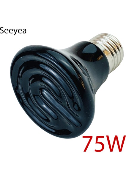 Seramik Ampul 75W Tarzı Kaplumbağa Isıtma Lambası Mini Evcil Isıtma Ampibi Lambası Kertenkele Sabit Sıcaklık Ultraviyole Lamba Sürüngen Kızılötesi Seramik Isıtıcı (Yurt Dışından)