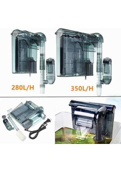 HI-430 Stili Abd Fişi Akvaryum Daldırma 3'ü 1 Arada Harici Asılı Filtre Şelale Harici Akvaryum Hava Pompası HIHI-430 (Yurt Dışından) fırsatları