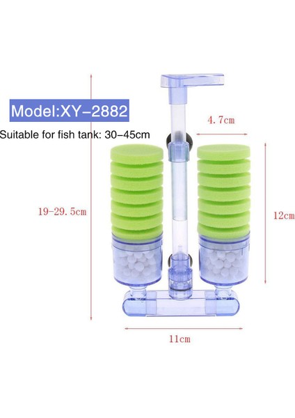 XY-2882 Stili Au Fişi Sünger Filtre Akvaryum Balık Tankı Filtresi Xy ile Daldırma Su Pompası ve Biyokimyasal Sünger Filtre Için Su Dolaşımı (Yurt Dışından)